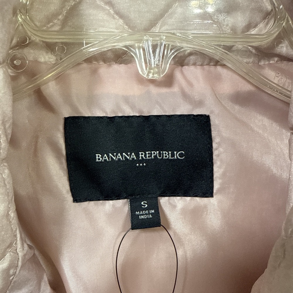 Banana Republic Womens Blush Pink Lightweight Full Zip Quilted Puffer Vest Small - Picture 4 of 7